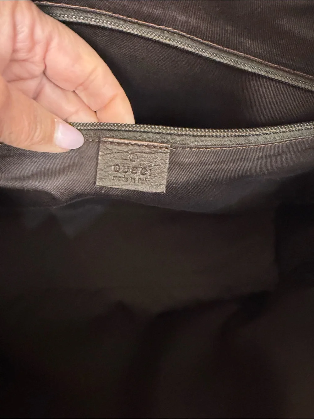 Gucci Beige GG Canvas Travel/Briefcase with Brown Leather and Green-Red Web